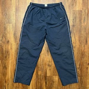 VTG NIKE Mesh Lined Tapered Leg Track Pants Ankle zip Pockets Reflective SZ XL